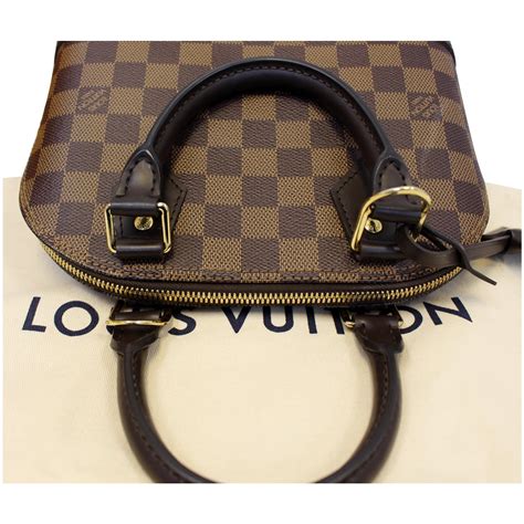 Leather Cross Body Strap for Alma BB Damier Ebene Pochette .